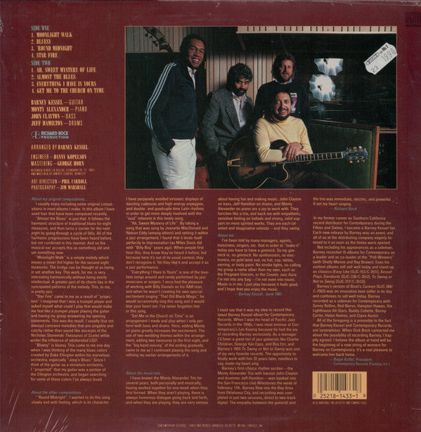 Barney Kessel With The Monty Alexander Trio : Spontaneous Combustion (LP, Album)