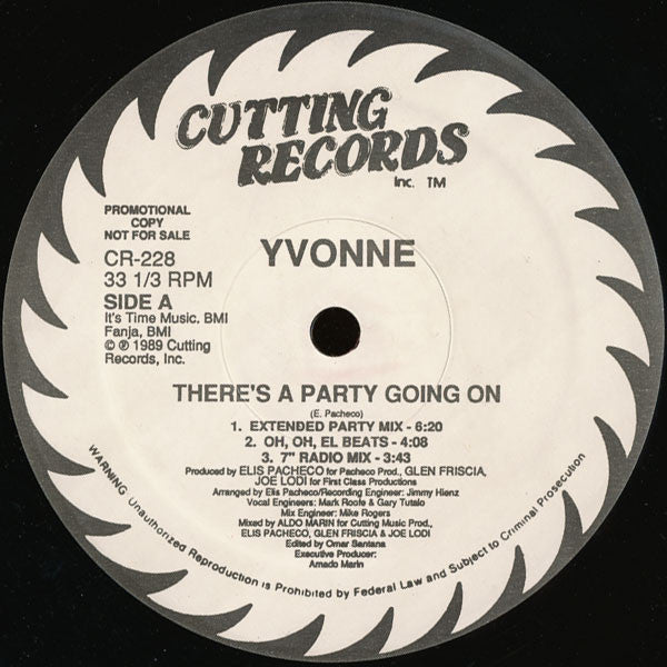 Yvonne DeLeon : There's A Party Going On (12", Promo)