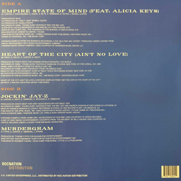 Jay-Z : Empire State Of Mind (12", Maxi, Single, RE)