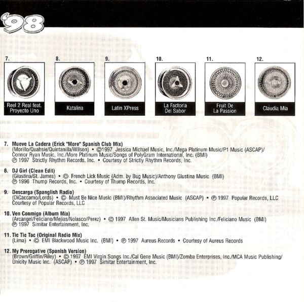 Various : D.J. Latin Mix '98 (CD, Mixed)