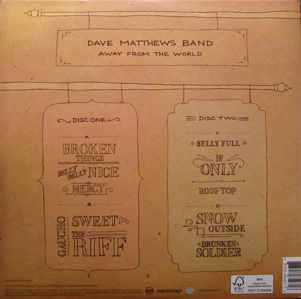 米2discs LP Dave Matthews Band Away From The World 887254352711 RCA, Bama Rags Records /00660 Buy Dave Matthews Band : Away From The World (2xLP, Album