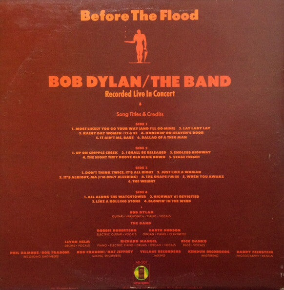 Bob Dylan / The Band : Before The Flood (2xLP, Album, Gat)