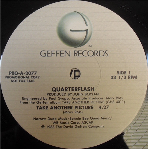 Quarterflash : Take Another Picture (12", Promo)