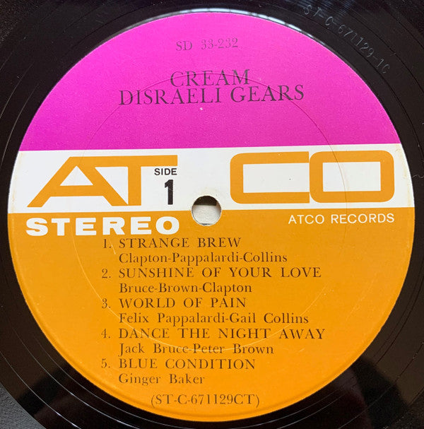 Cream (2) : Disraeli Gears (LP, Album, Pit)
