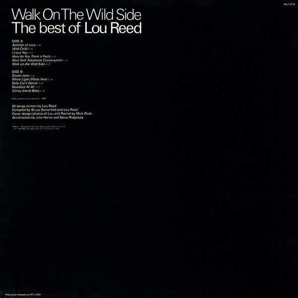 Lou Reed : Walk On The Wild Side - The Best Of Lou Reed (LP, Comp, RE, Ind)