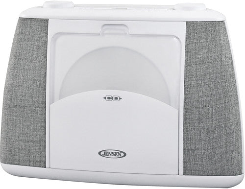 Jensen CD-565 Portable Bluetooth CD Music System FM- CD Player - Speaker (White)
