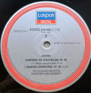 Antonín Dvořák, The Cleveland Orchestra, Christoph von Dohnányi : Symphony No.8 / Scherzo Capriccioso (LP, Album)