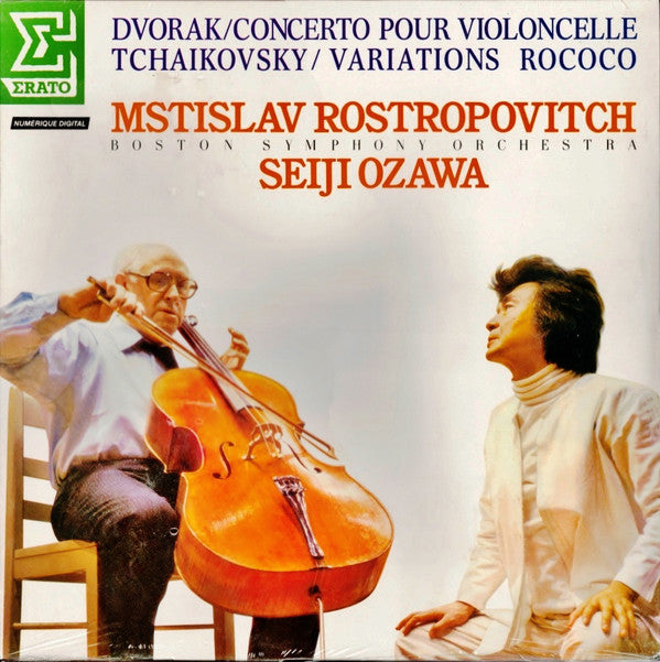 Antonín Dvořák / Pyotr Ilyich Tchaikovsky - Mstislav Rostropovich, Boston Symphony Orchestra, Seiji Ozawa : Concerto Pour Violoncelle / Variations Rococo (LP)