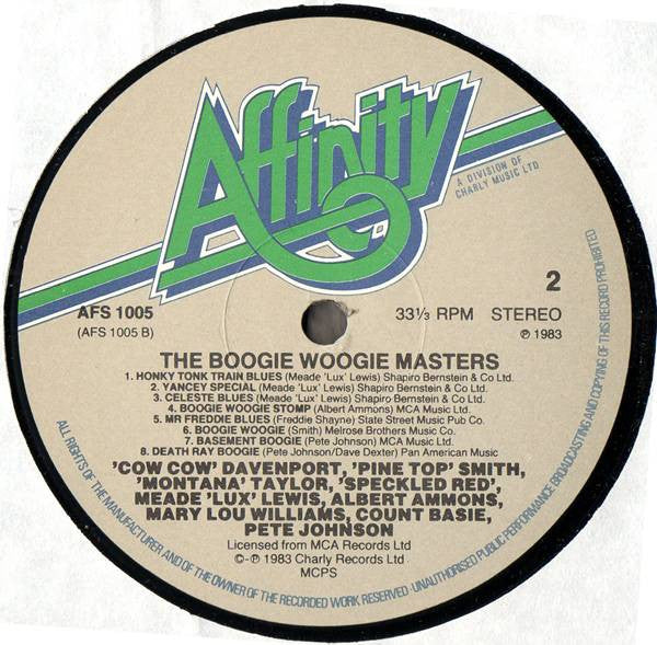 Various : The Boogie Woogie Masters (LP, Comp)