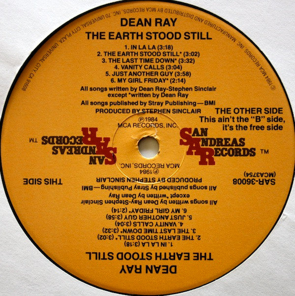 Dean Ray : The Earth Stood Still (LP, Pin)