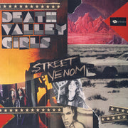 the album cover for Death Valley Girls - Street Venom (Deluxe Edition) [Indie Exclusive Limited Edition Milky Clear LP w/ Yellow & Red Splatter]