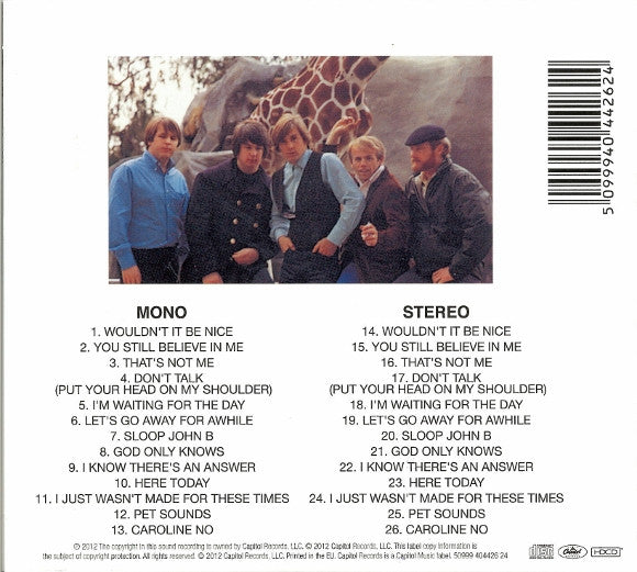 The Beach Boys : Pet Sounds (HDCD, Album, Mono, RE, RM, Gat)