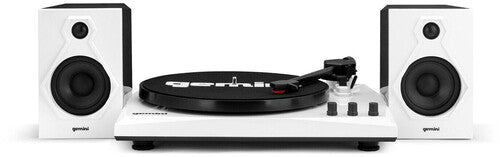 Gemini TT-900BW Stereo Turntable Music System Bluetooth 50 Watt (Black/White)