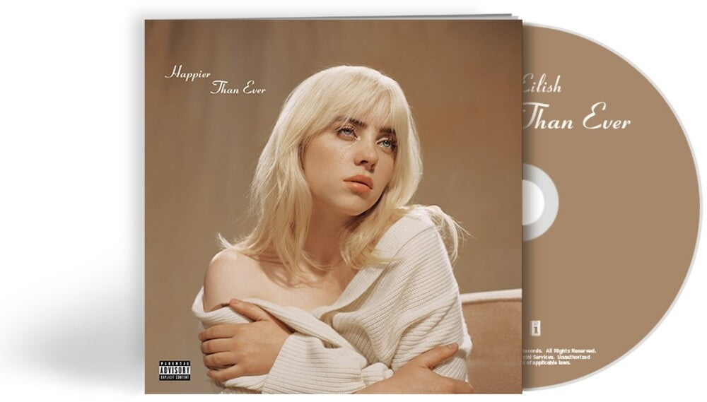 the album cover for Billie Eilish - Happier Than Ever [CD/Photo Book]