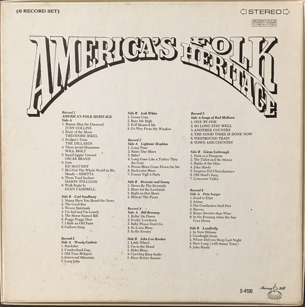 Various : America's Folk Heritage (6xLP, Comp + Box)