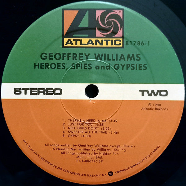Geoffrey Williams : Heroes, Spies And Gypsies (LP, Album)