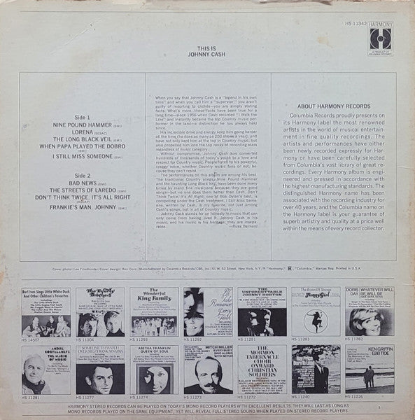 Johnny Cash : Johnny Cash (LP, Comp)