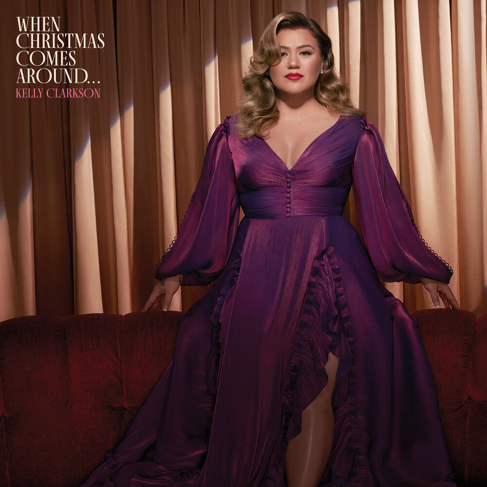 the album cover for Kelly Clarkson - When Christmas Comes Around…