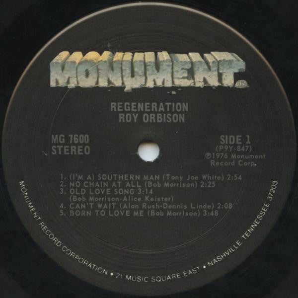 Roy Orbison : Regeneration (LP, Album)
