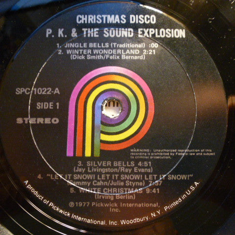 P.K. & The Sound Explosion* : Christmas Disco (LP, Album, P/Mixed)