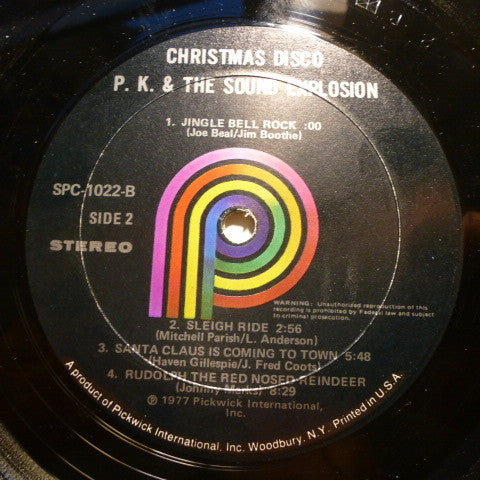 P.K. & The Sound Explosion* : Christmas Disco (LP, Album, P/Mixed)