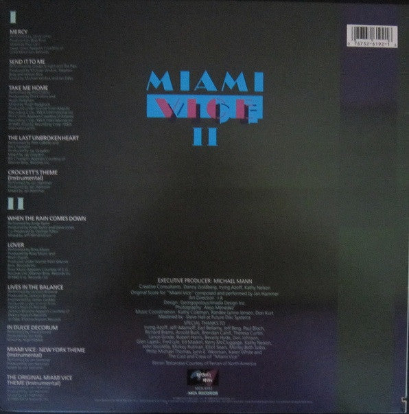 Various : Miami Vice II (New Music From The Television Series, "Miami Vice") (LP, Album, Comp)