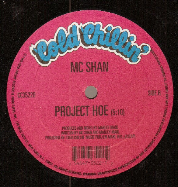 MC Shan : Down By Law / Project Hoe (12", Ltd)