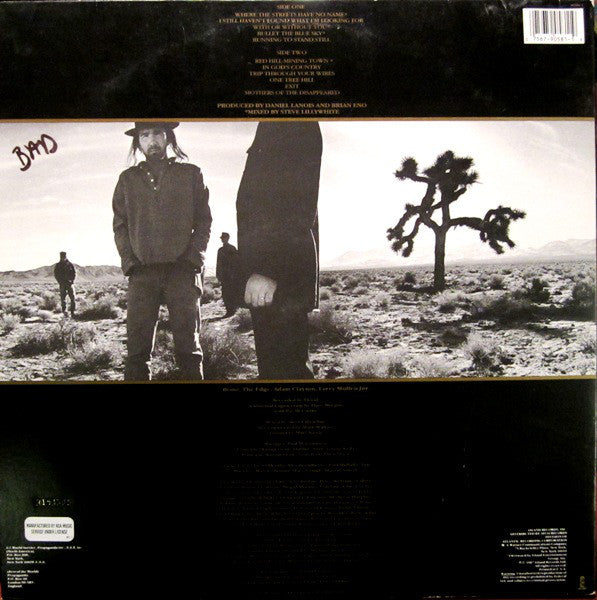 U2 : The Joshua Tree (LP, Album, Club, RCA)
