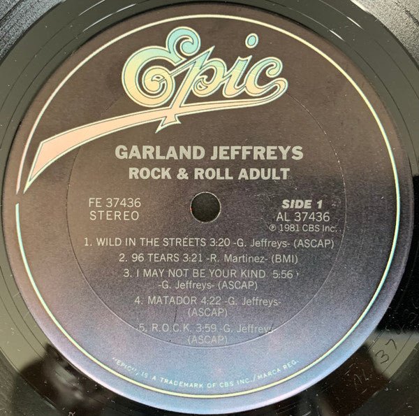 Garland Jeffreys : Rock & Roll Adult (LP, Album, Ter)