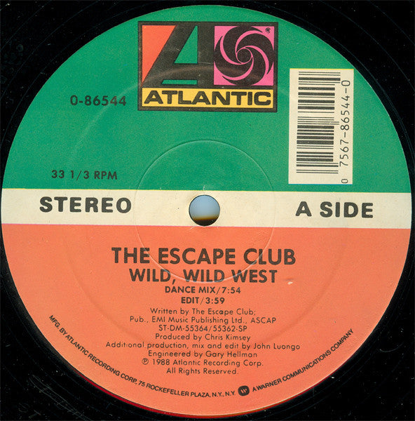 The Escape Club : Wild, Wild West (Dance Mix) (12", Single, SRC)