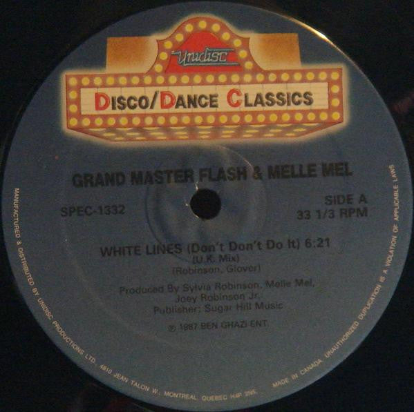 Grand Master Flash & Melle Mel* : White Lines (Don't Don't Do It) (12", RE)