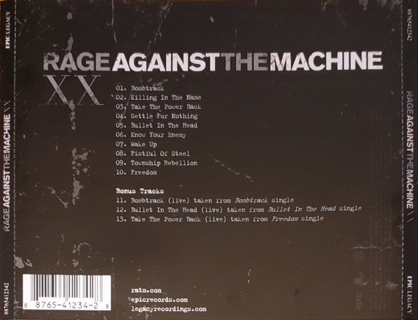 Rage Against The Machine : Rage Against The Machine XX (CD, Album, RE, RM)