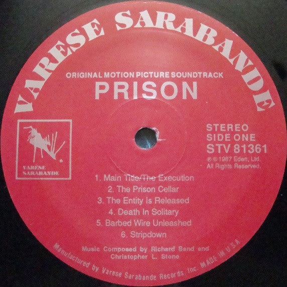 Richard Band And Christopher L. Stone : Prison (Original Motion Picture Soundtrack) (LP)