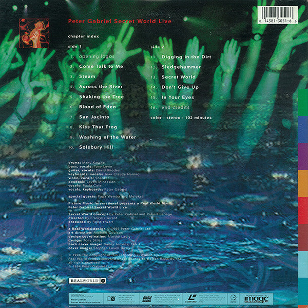 Peter Gabriel : Secret World Live (Laserdisc, 12", NTSC)