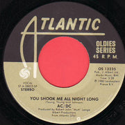 AC/DC : You Shook Me All Night Long / Back In Black (7", Single, RE, Gol)