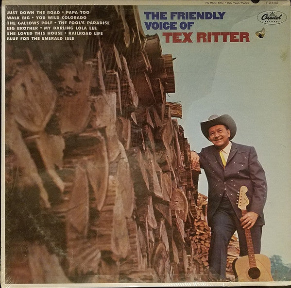 Tex Ritter : The Friendly Voice Of (LP, Album, Mono)