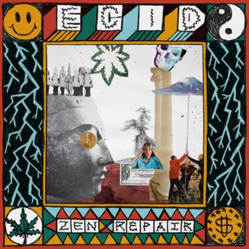 the album cover for Ecid - Zen Repair - Blue Seaglass (Blue) [Colored Vinyl] [Limited Edition]