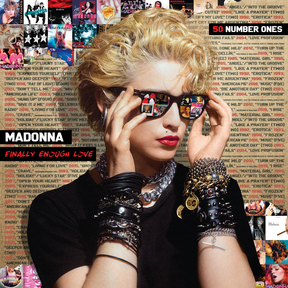 the album cover for Madonna - Finally Enough Love: 50 Number Ones