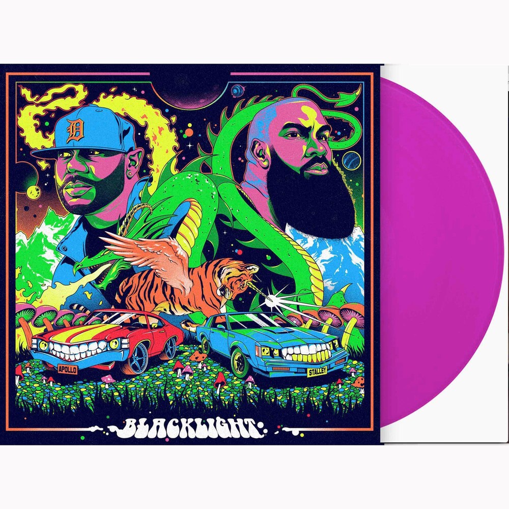 the album cover for Apollo Brown - Blacklight [Indie Exclusive Limited Edition Neon Magenta LP]