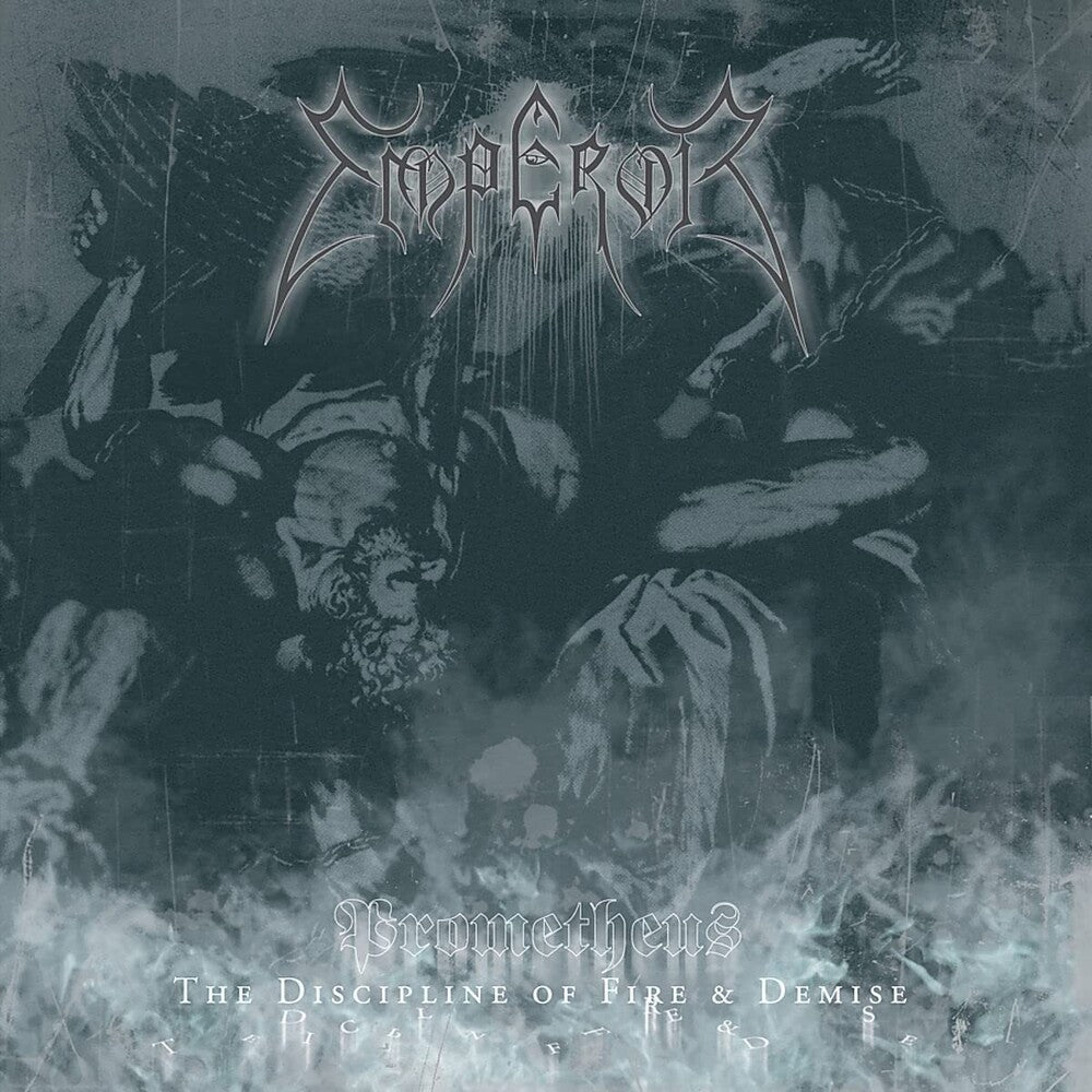 the album cover for Emperor - Prometheus: The Discipline Of Fire & Demise [Black/Gray/White/Blue Swirl LP] [Half-Speed]