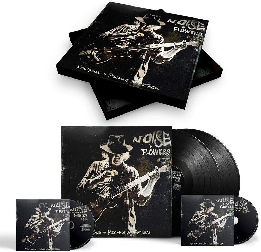 the album cover for Neil Young + Promise of the Real - Noise and Flowers [Deluxe 2LP+CD+Blu-ray]