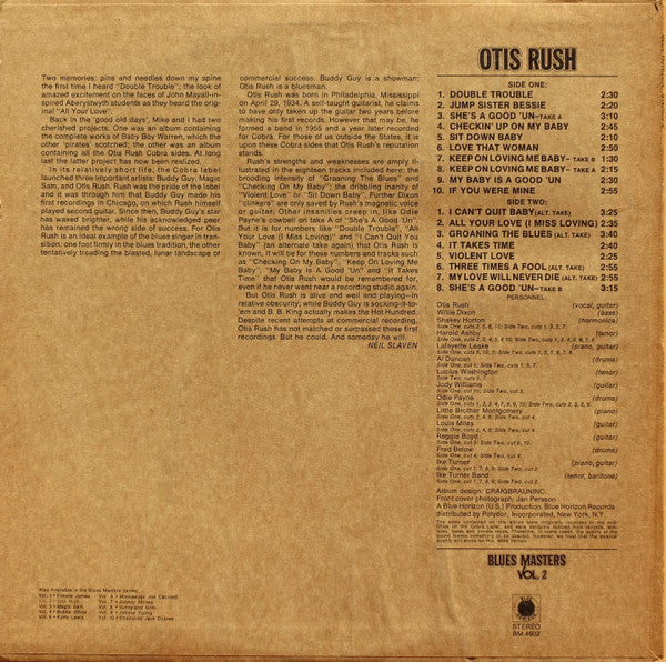 Otis Rush : Blues Masters  (LP, Album, Comp, Ltd)