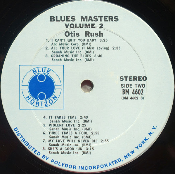 Otis Rush : Blues Masters  (LP, Album, Comp, Ltd)