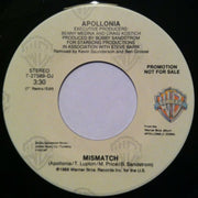 Apollonia : Mismatch (7", Promo)