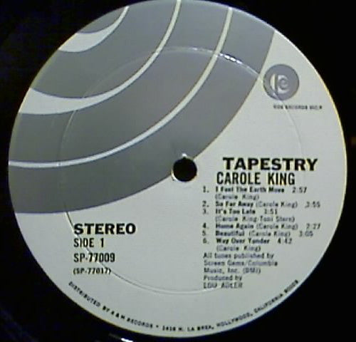 Carole King : Tapestry (LP, Album, Mon)