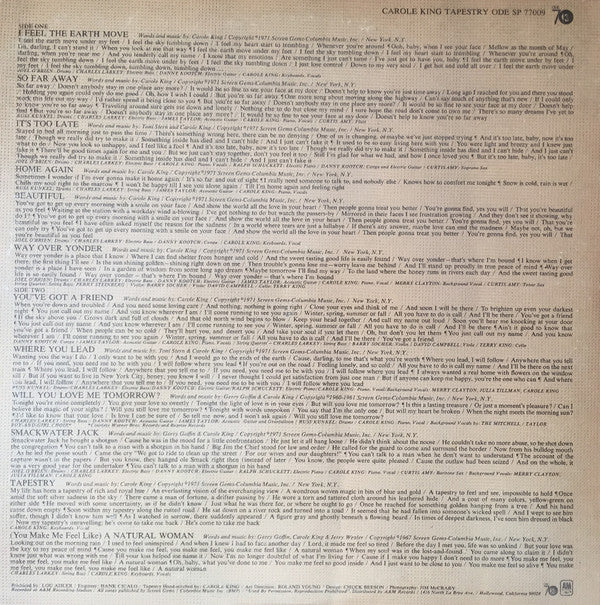 Carole King : Tapestry (LP, Album, Mon)