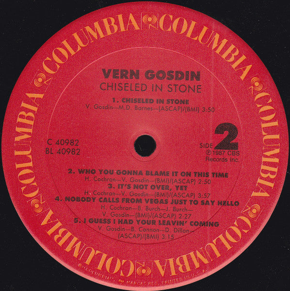 Vern Gosdin : Chiseled In Stone (LP)