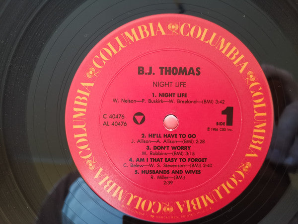 B.J. Thomas : Night Life (LP)
