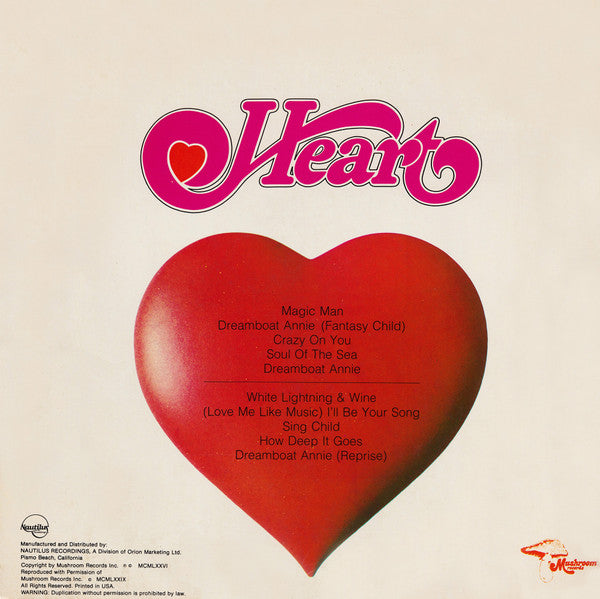 Heart : Dreamboat Annie (LP, Album, RE, RM)