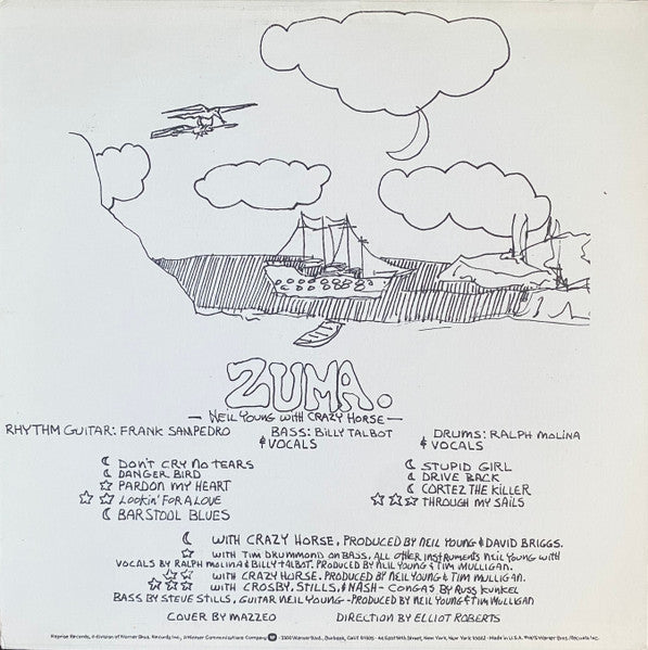 Neil Young With Crazy Horse : Zuma (LP, Album, San)
